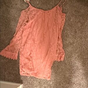 Xhilaration Coral Lace Mini Dress